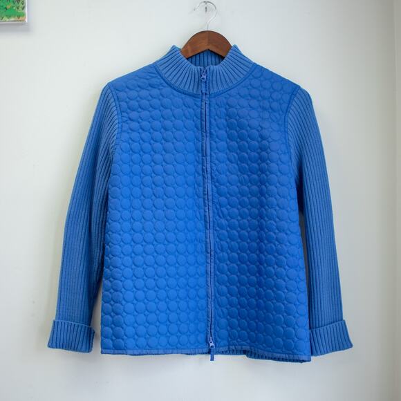 Peter Martin Royal Blue Quilted Zip-up Size Extra Large - Picture 1 of 8